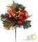 Set of 24: Traditional Red & Gold Holly Pick with Gift Box, Berries, & Ornament Balls | Festive Accents | Christmas Picks | Party & Event | Home & Office Decor - 2024 Christmas Collection, Floral Home by Artificial Flowers